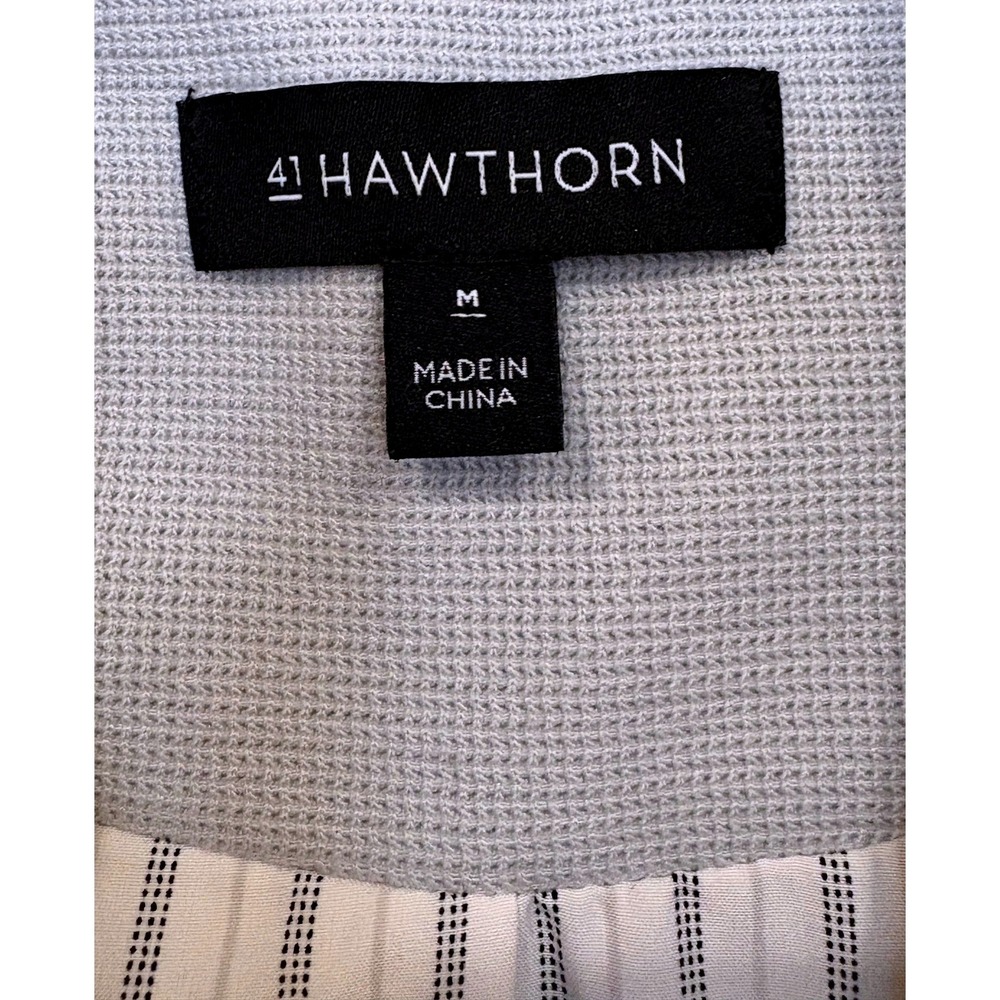 41 Hawthorn Blazer Womens Size M Light Blue Single Button Pinstripe Lined Office - Picture 4 of 8